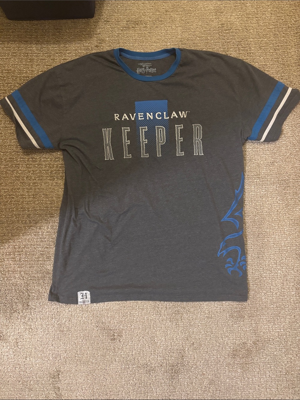 Harry Potter Ravenclaw Keeper Quidditch Universal Studios Shirt Men’s XL